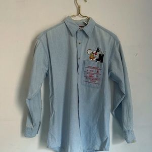Vintage Looney Toon’s Light denim shirt
